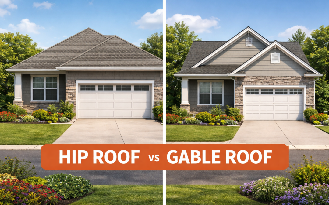 Hip roof vs gable roof